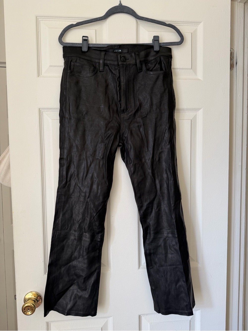 Jone’s Black Leather Women’s Jeans - Classic Straight Fit